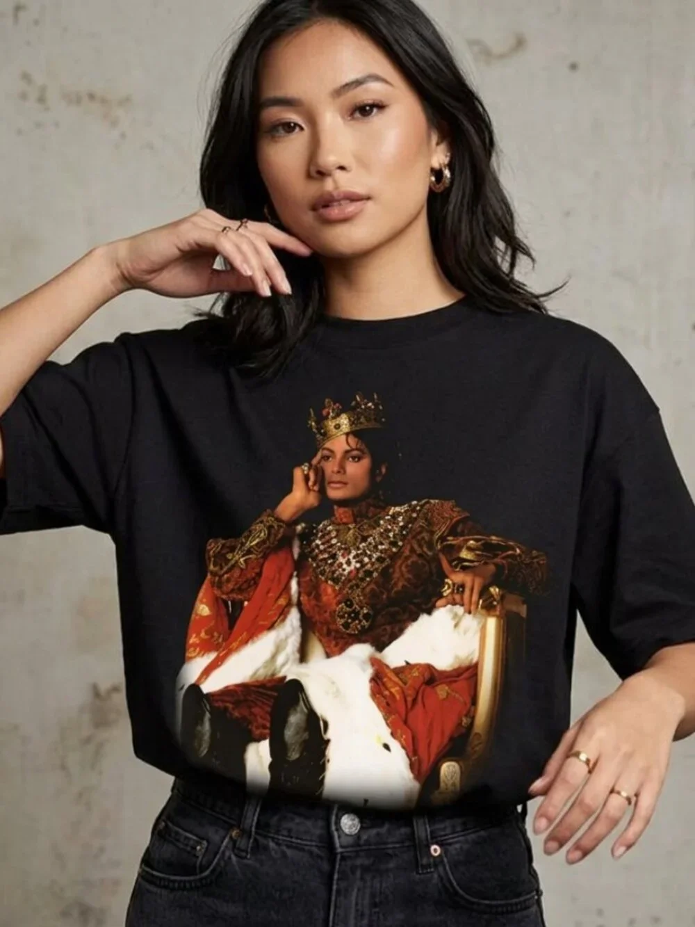 Michael Jackson Vintage Graphic T Shirt, Unisex Short Sleeve, Retro 90s - Picture 2 of 5